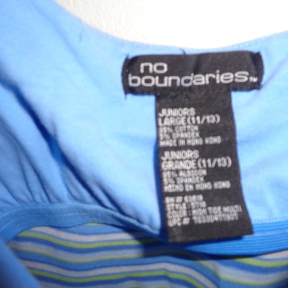 No Boundaries Tank Top with Shelf Bra Juniors Size Large - Picture 4 of 8